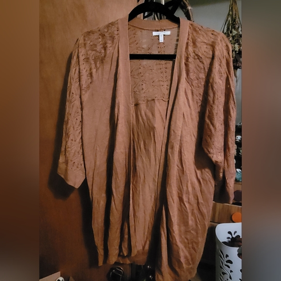 Brown short sleeve cardigan - Picture 1 of 6